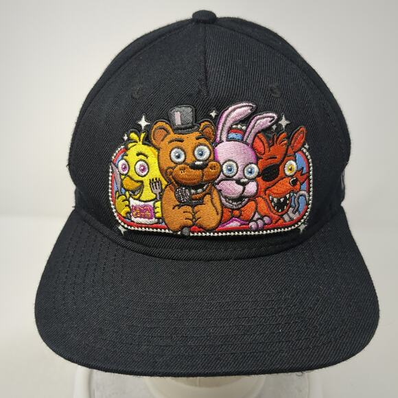 Five Nights At Freddy's Fazbear's Pizza Snapback 5 Panel Cap Black One Size - Picture 2 of 9